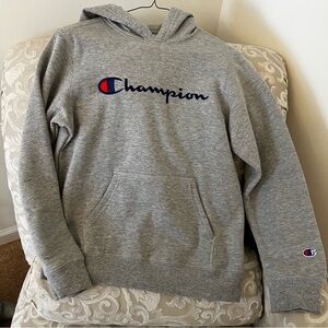 Champion Pullover Hoodie/ Sweatshirt - Heather/Light grey.
